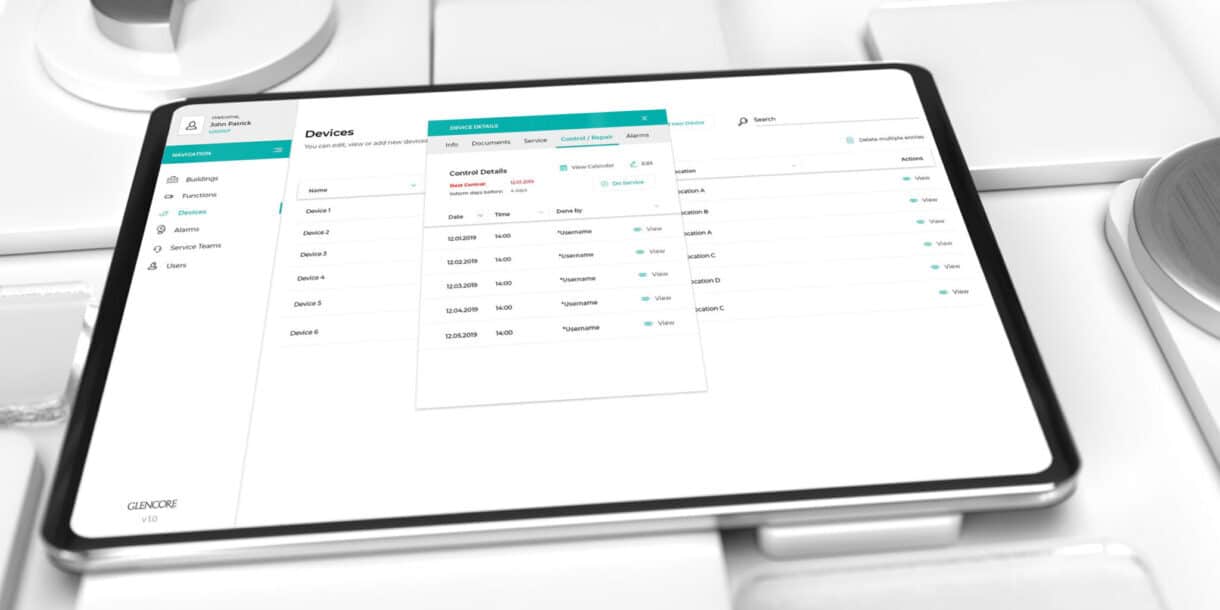 The Glencore web application enables the central management of over 150 buildings worldwide. With functions for managing devices, maintenance appointments and a connection to an alarm system, it optimizes administrative processes. The integration of the Internet of Things (IoT) is driving forward digitalization in building management.