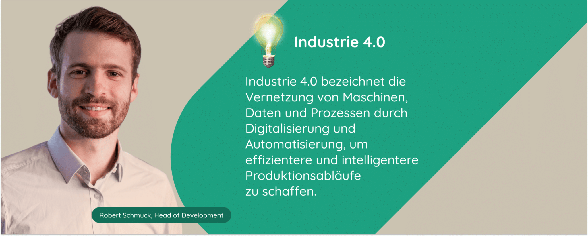 Erklärung Industrie 4.0, Portraitbild von Robert